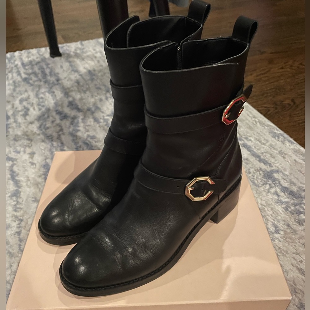 Cole Haan Black Moto Boots